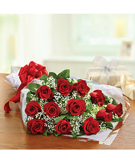 Dozen Rose Presentation Bouquet