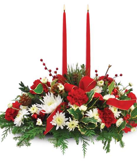 Holly Day's Red Centerpiece